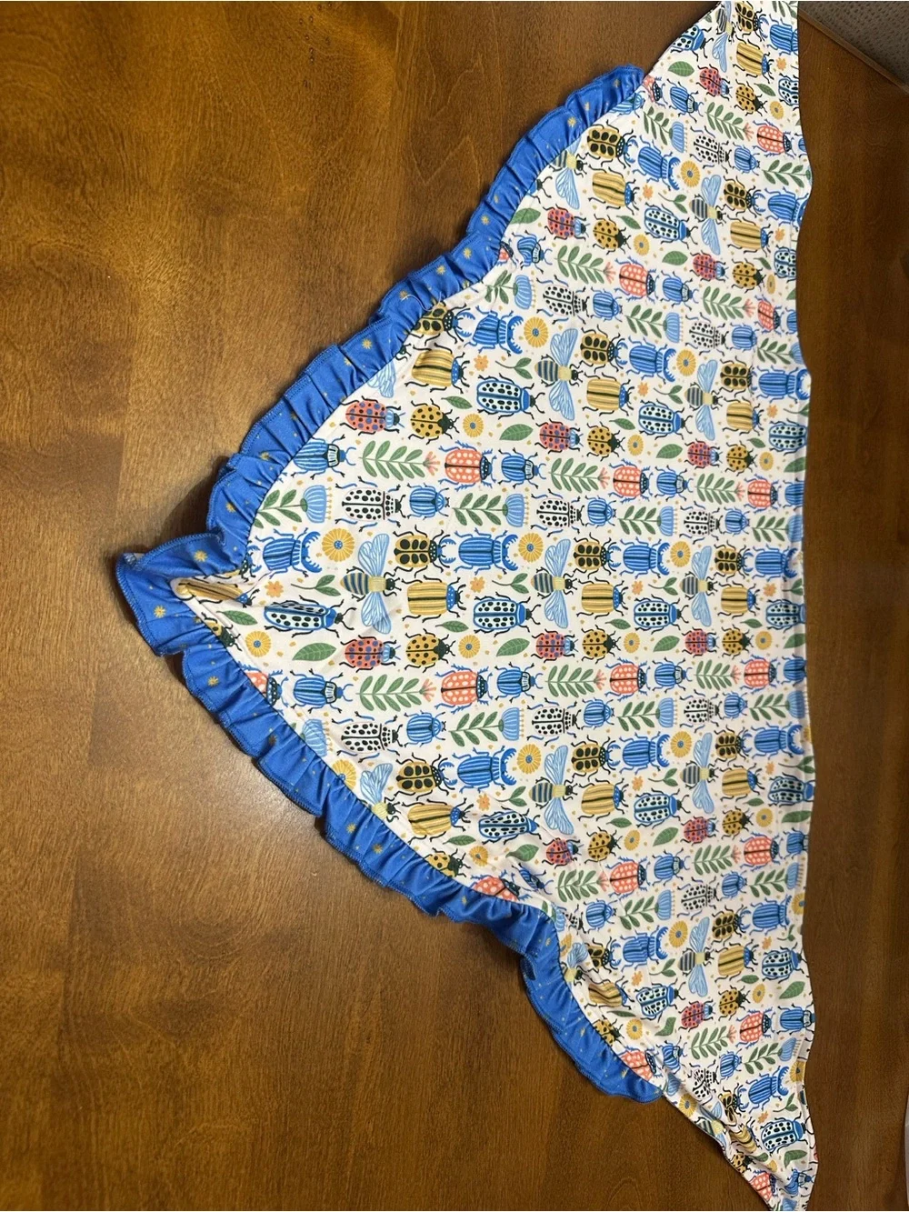 Griffy & Drake Ruffle Dog Bandana Large Bug Print Up to 26” Neck NWT